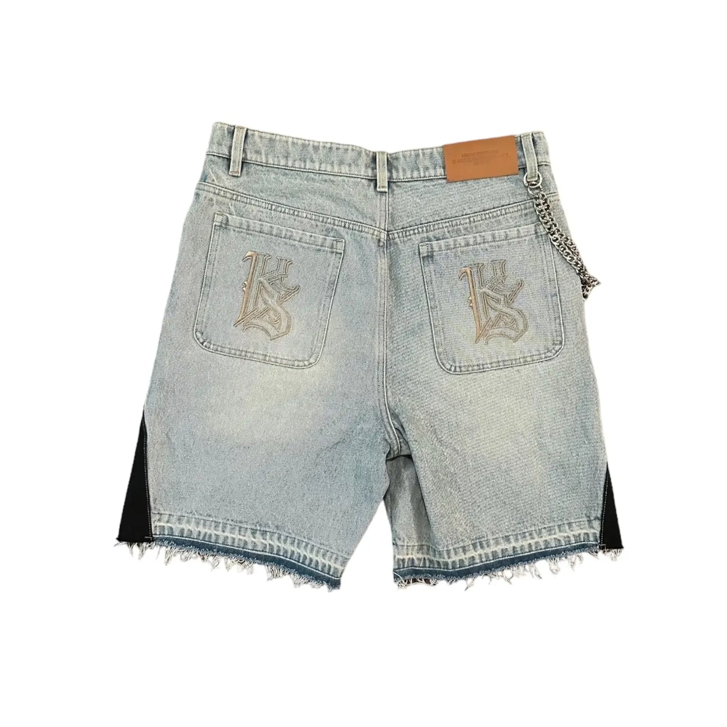 //Cartoon Patchwork Embroidery jean shorts