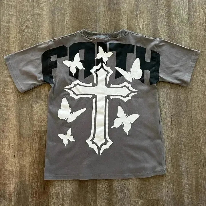 Faithg cross graphic T-shirt