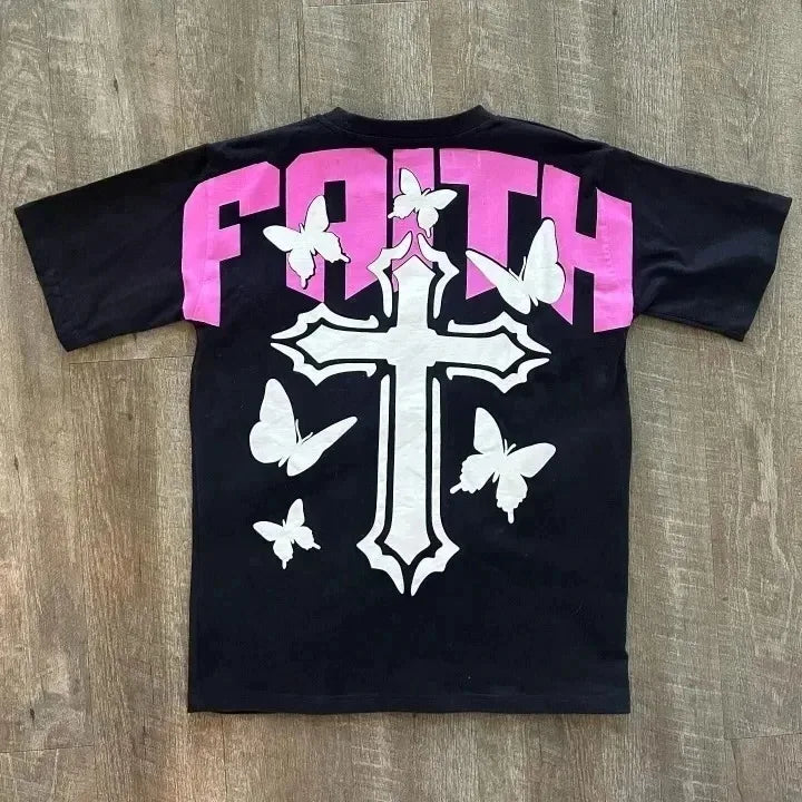 Faithg cross graphic T-shirt