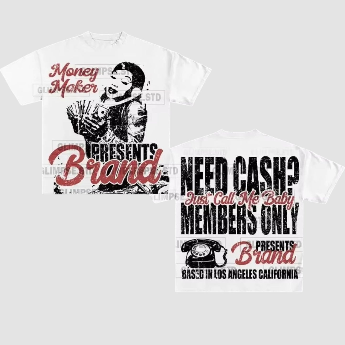 Need cash graphic T-shirt