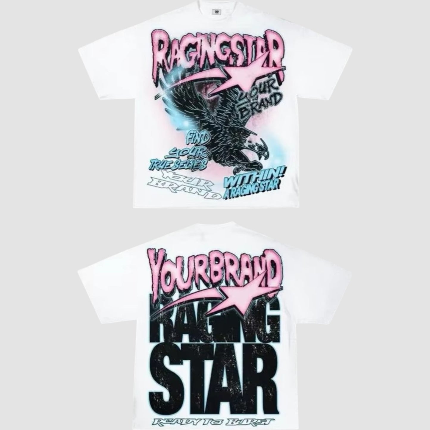 Raging star graphic t-shirt